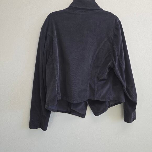 Lane Bryant Corduroy Jacket Size 16 – Geometric Cut, Structured, Chic Layering - Picture 2 of 6